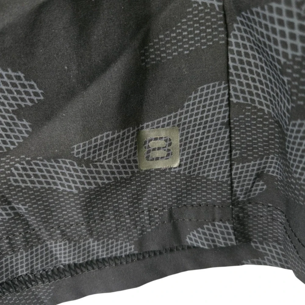 Layer 8‎ Mens L Qwick-Dry Athletic Shorts Black Gray Digi Camo Gym Training
